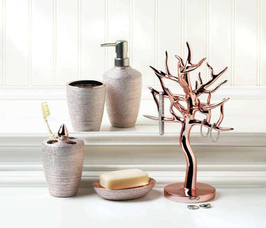 Golden Rose Shimmer Bath Accessory Set - The Fox Decor